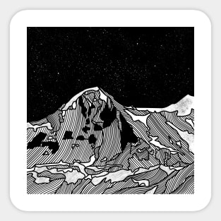 The Eiger Black and White Sticker